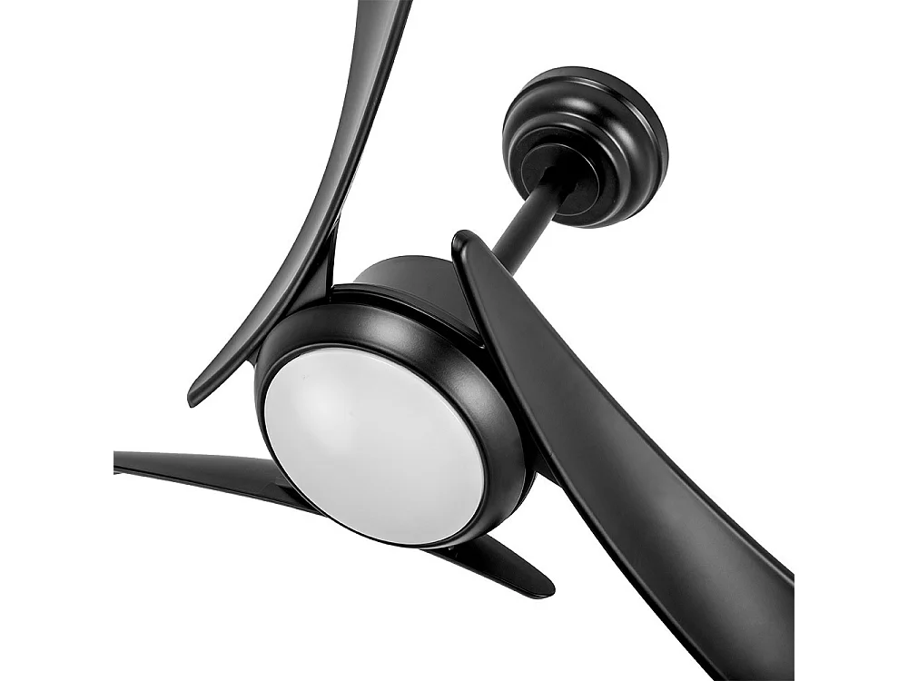 Ventilador Dc Tarento Negro Led Memoria Color Cct Regulable