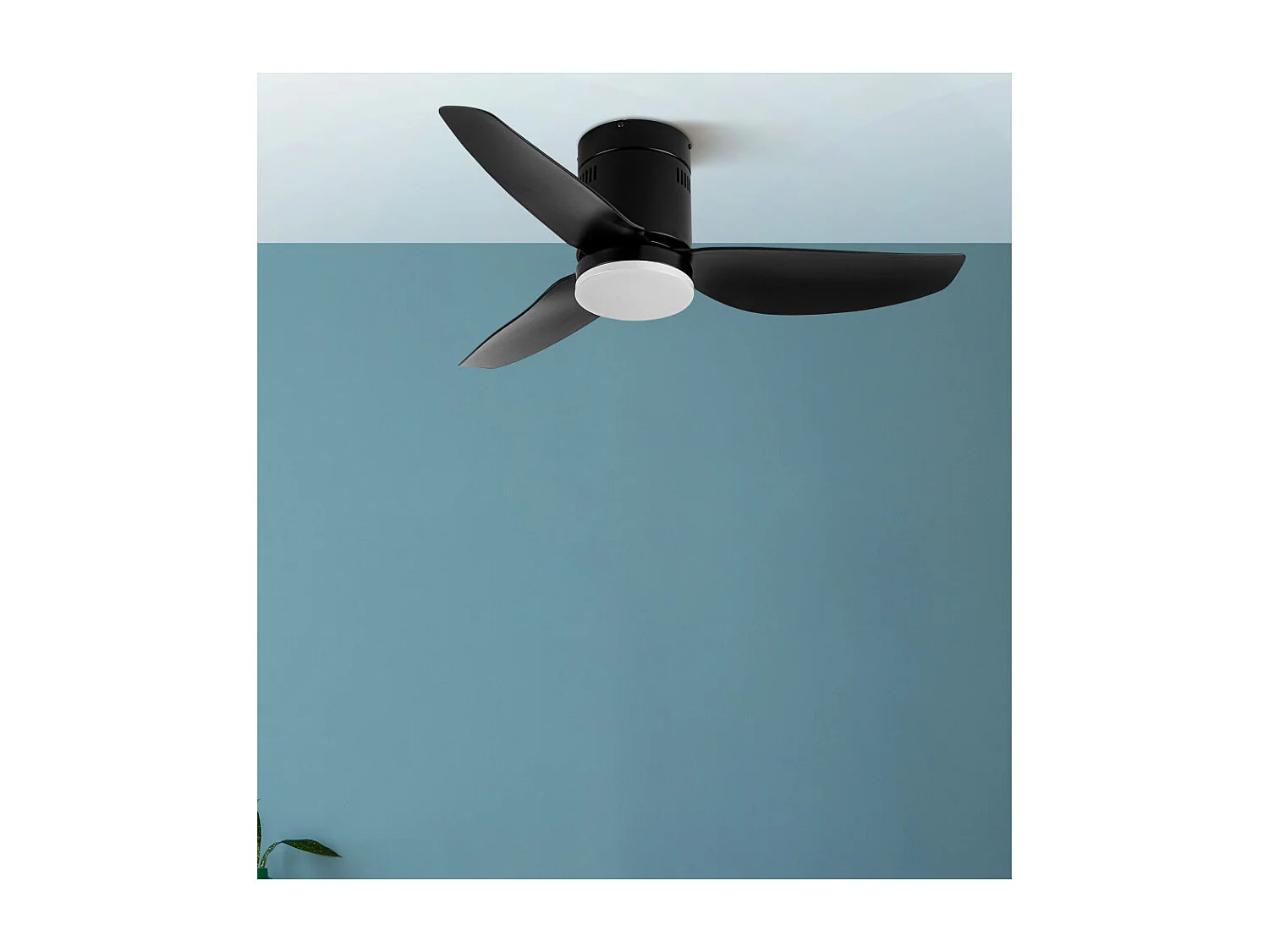 Ventilador Dc Borax  Negro Led 20w Y Memoria De Color