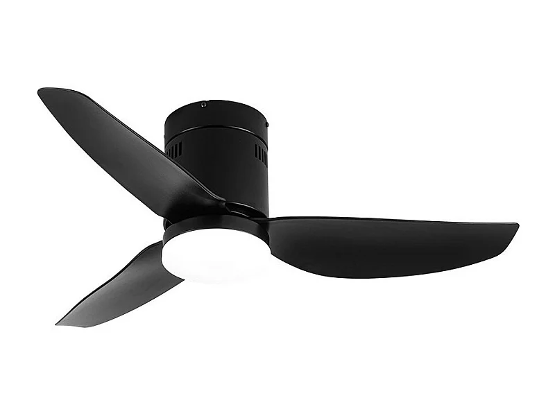 Ventilateur BORAX DC LED noir 20w et mémoire de couleur FABRILAMP