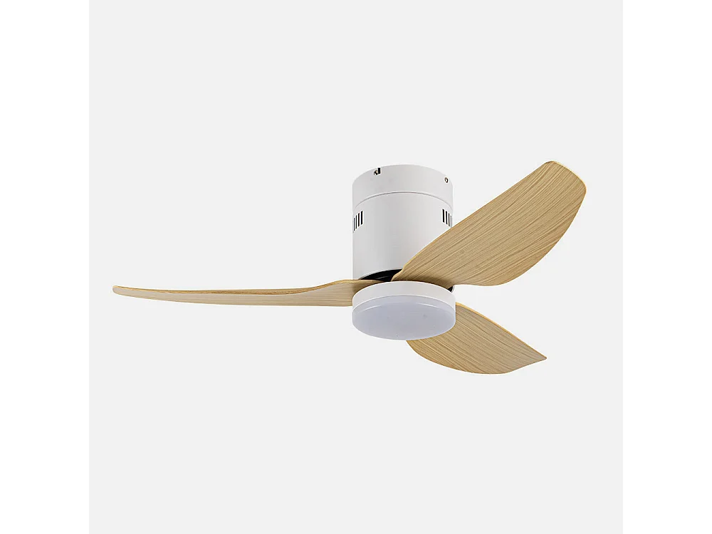 Ventilador Dc Borax  Blanco-haya Led 20w Y Memoria De Color