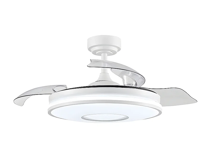 Ventilateur CCT à LED blanche DANI L intégré et mémoire de couleur FABRILAMP