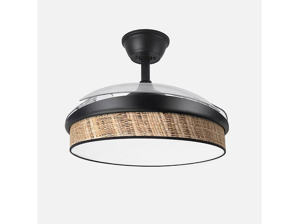 Dc Fan MODA Black Reed Télécommande Fonction Inverse FABRILAMP