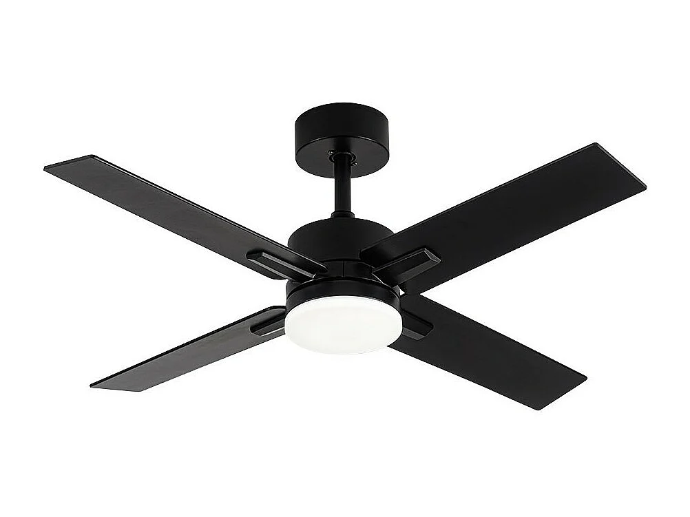 DC TALCO Ventilateur Noir 4 Pales LED 3 Température FABRILAMP