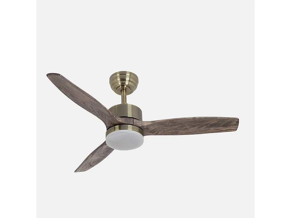 Ventilador Dc Torino Dorado Led 24w 3 Temperaturas De Color