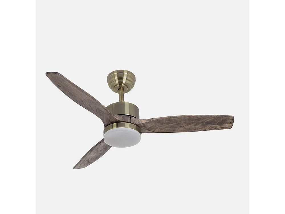 Ventilador Dc Torino Dorado Led 24w 3 Temperaturas De Color