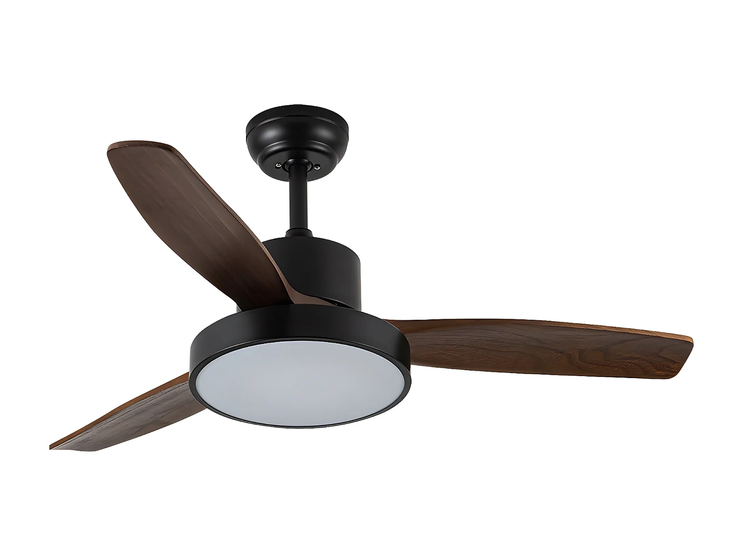 Ventilador Dc Kavala Negro Roble Led Mando Distancia Cct Regulable