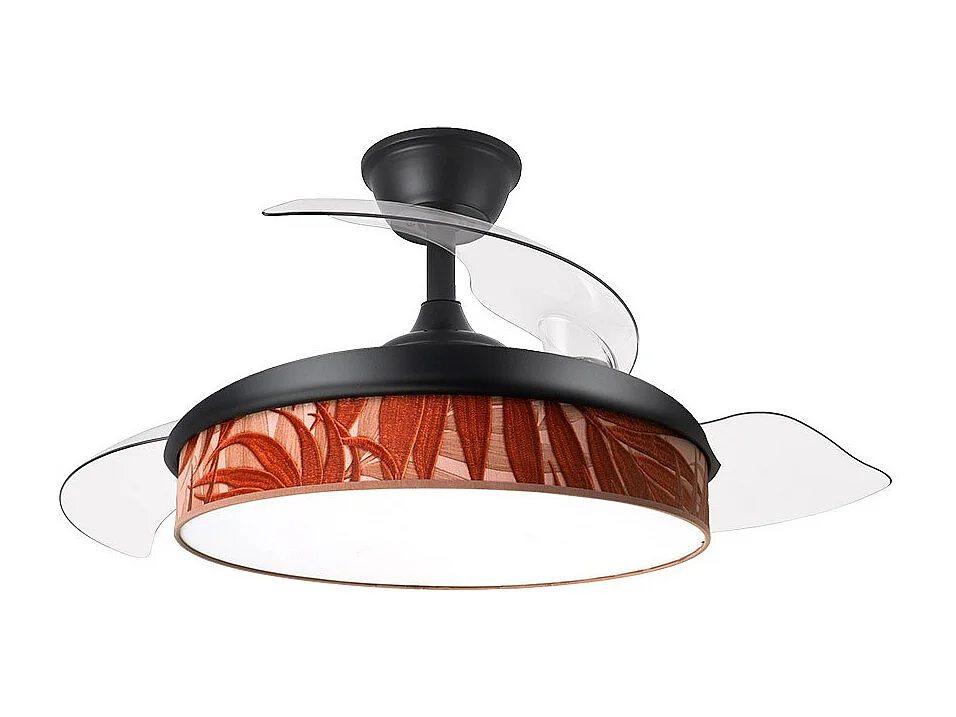 Ventilateur DC MODA Noir Chaudière Télécommande Fonction Inverse FABRILAMP