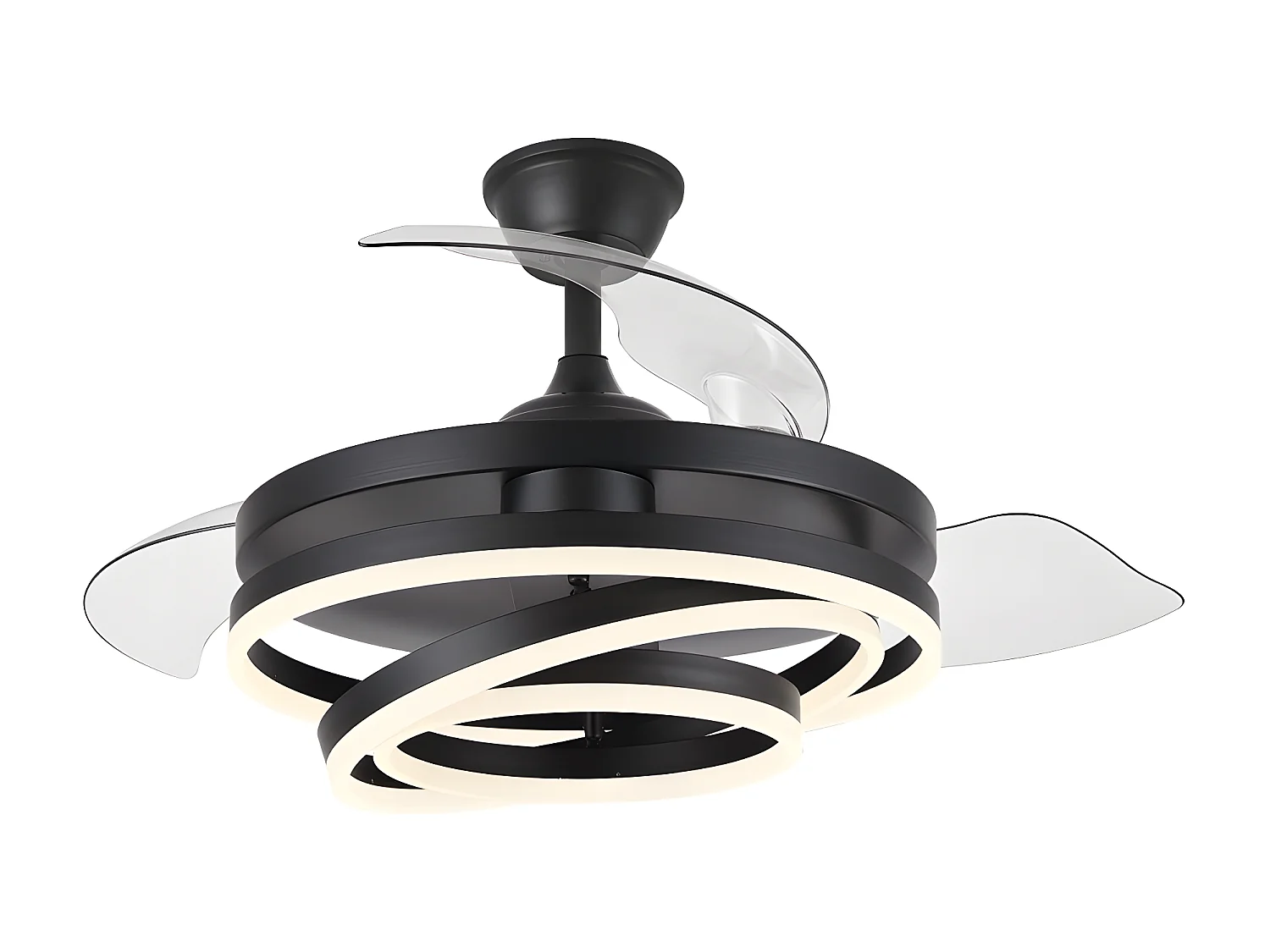 Ventilador Dc Kai Negro Led Cct Regulable Con  Mando A Distancia