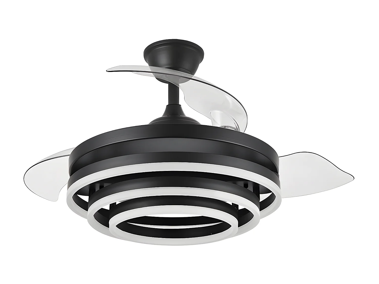 Ventilador Dc Kai Negro Led Cct Regulable Con  Mando A Distancia