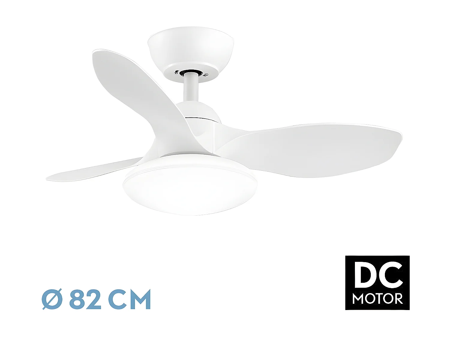 Ventilador Dc Paramo Blanco Led Cct Con Temporizador