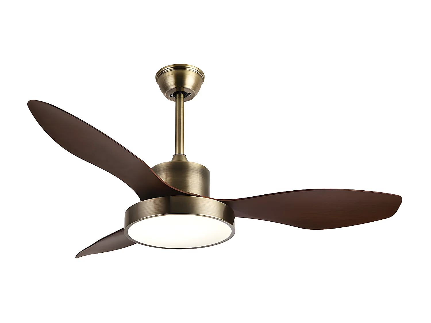 Ventilador Dc Hayate S Dorado Led Integrado Cct Regulable