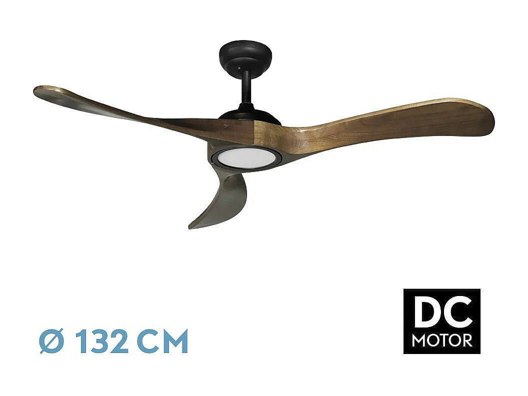 Ventilador Dc Castelo Negro Led Temporizador Memoria Mando Distancia