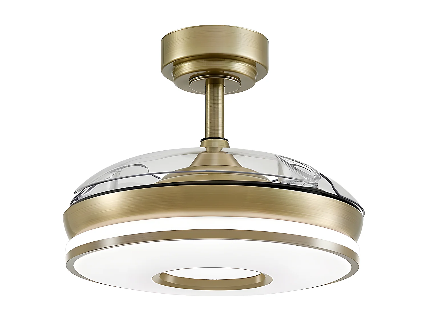 Ventilador Dc Dani S Dorado Led 3 Temperaturas Y Temporizador