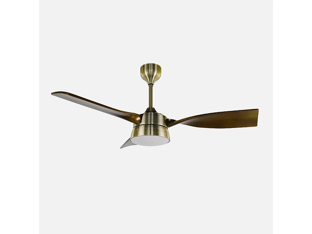 Ventilador Dc Estio Cuero Led 3 Temperaturas Mando Distancia