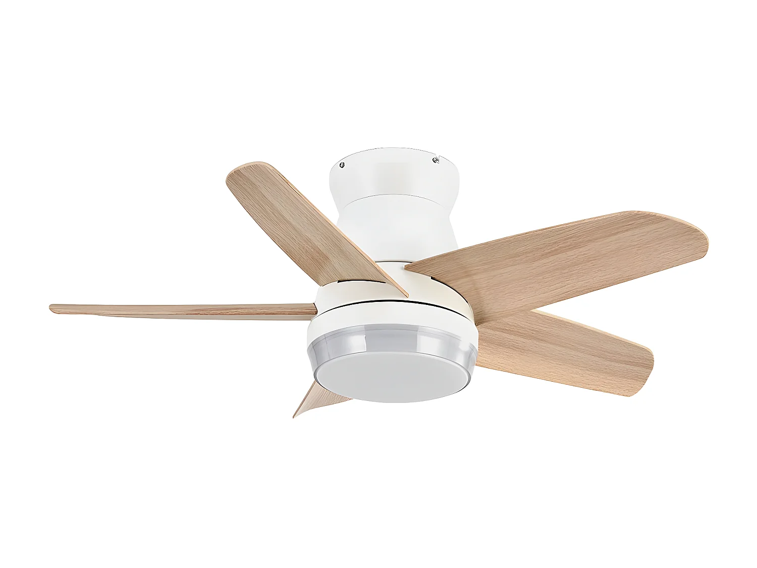 Ventilador Dc Neutron Blanco Haya Led 3 Posiciones Y Mando A Distancia