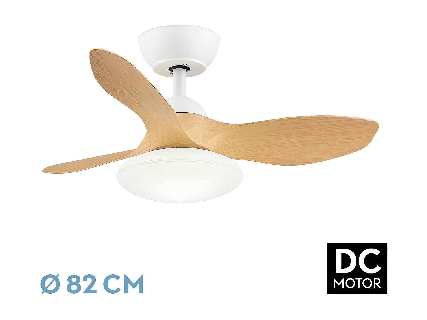 Ventilador Dc Paramo Blanco Haya Led Cct Con Temporizador