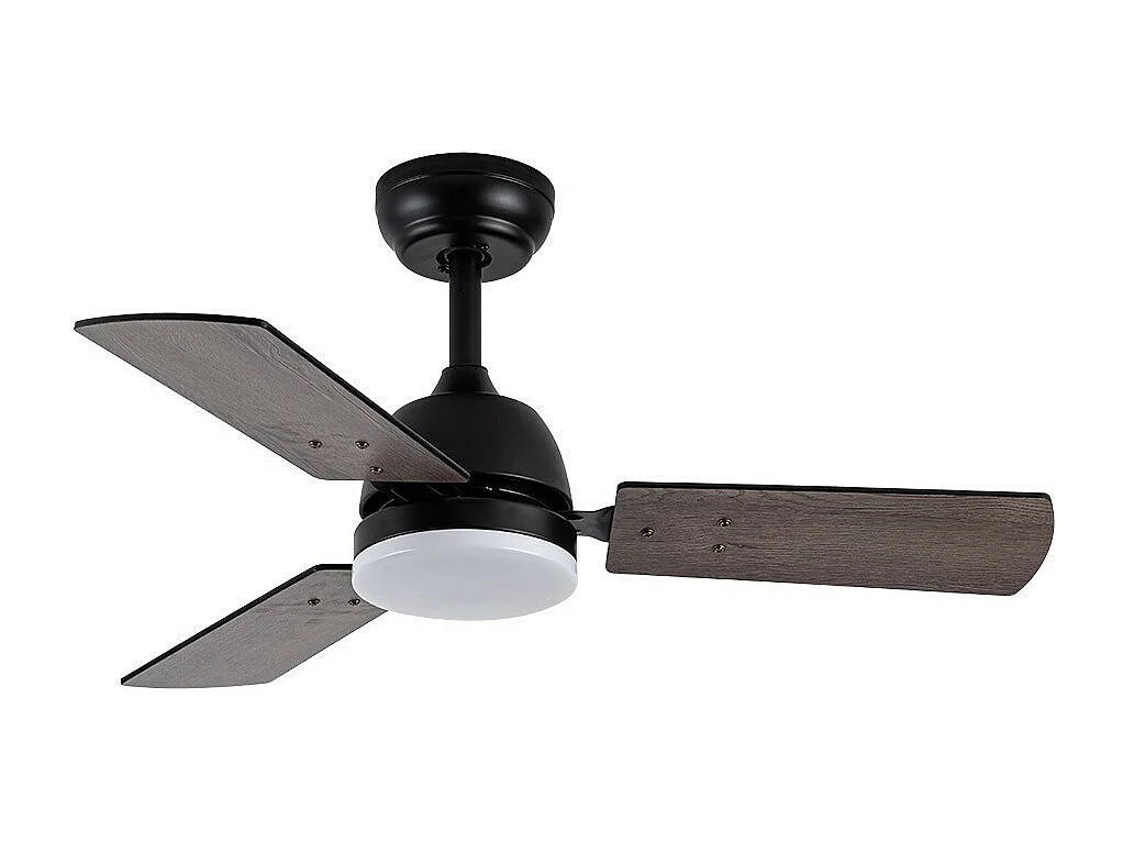 Ventilador Dc Portico Negro Led 20w Control Remoto Con Memoria