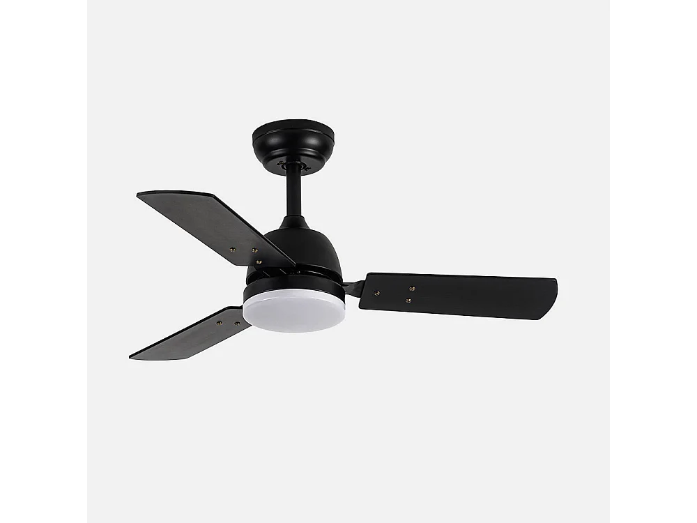 Ventilador Dc Portico Negro Led 20w Control Remoto Con Memoria