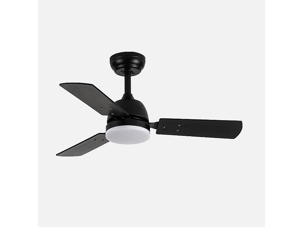Ventilador Dc Portico Negro Led 20w Control Remoto Con Memoria