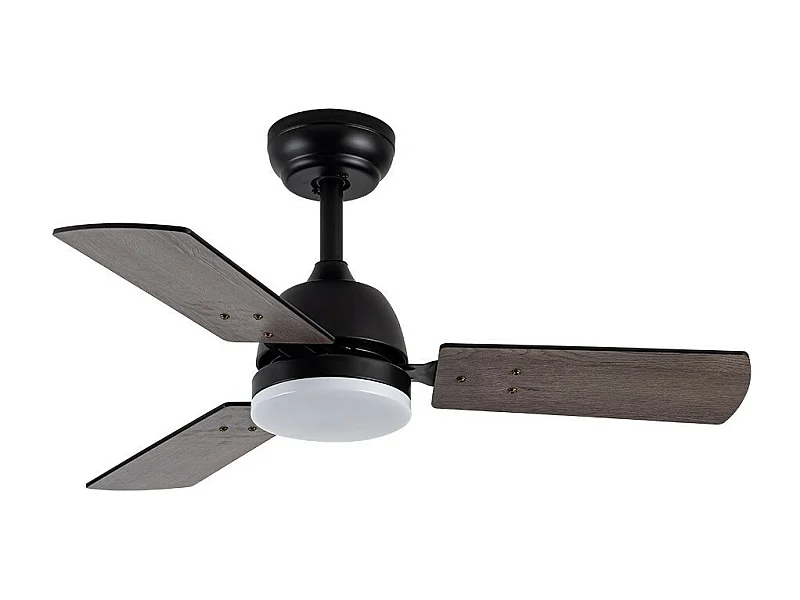 Ventilador Dc Portico Negro Led 20w Control Remoto Con Memoria