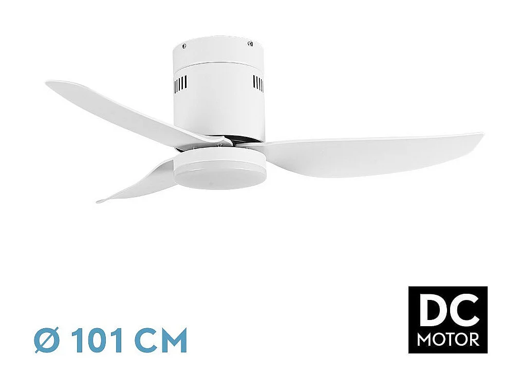 Ventilador Dc Borax  Blanco Led 20w Y Memoria De Color