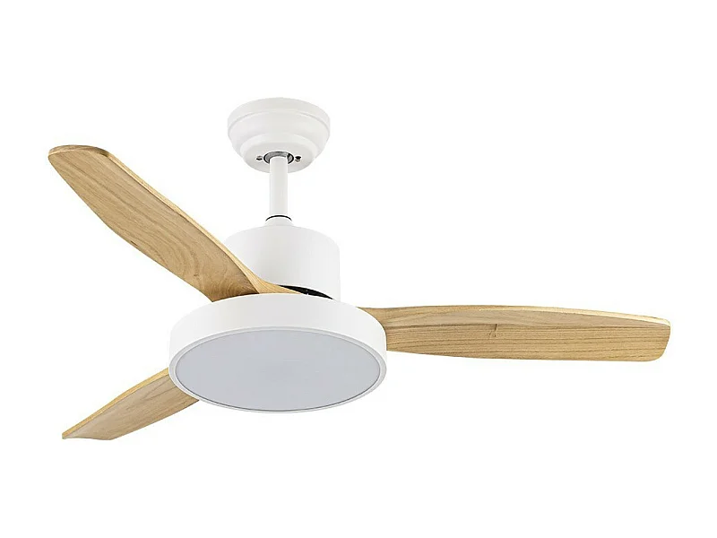 Ventilador Dc Kavala Blanco Haya Led Mando Distancia Cct Regulable