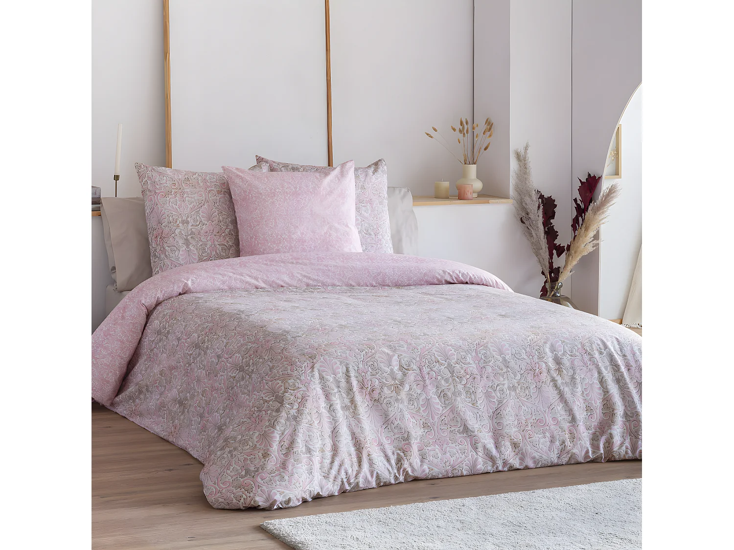 Funda nórdica reversible 100% algodón 260x240 cm LEVIRA A-B