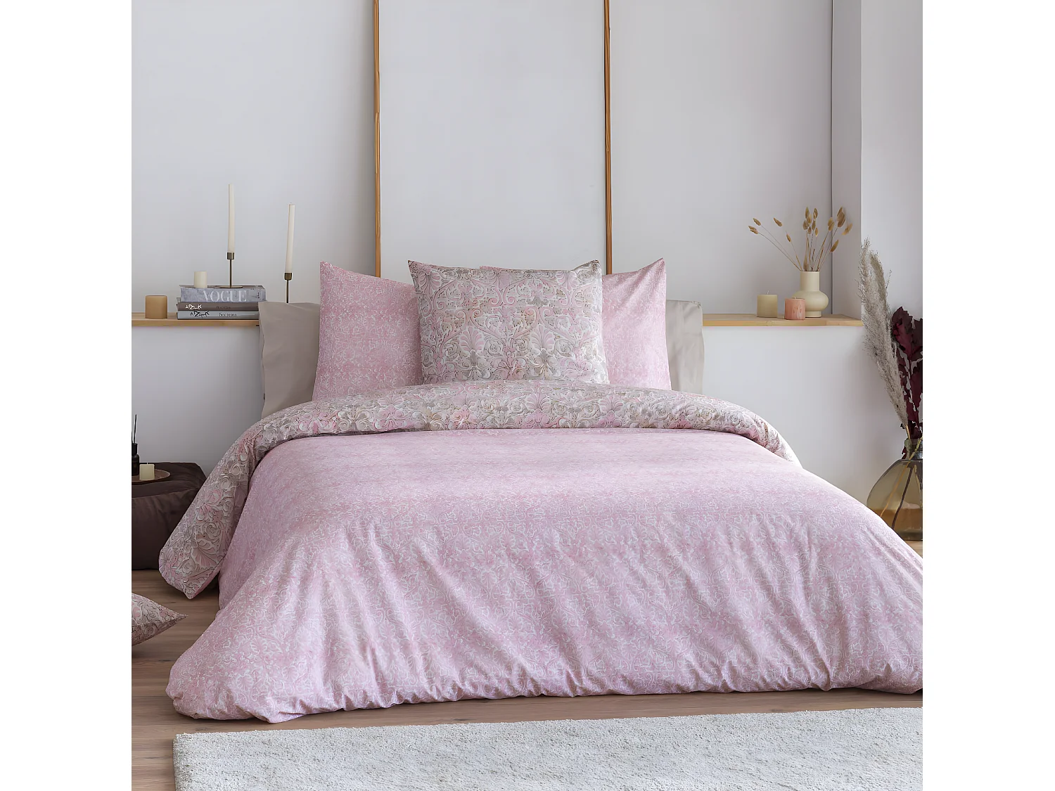 Funda nórdica reversible 100% algodón 260x240 cm LEVIRA A-B