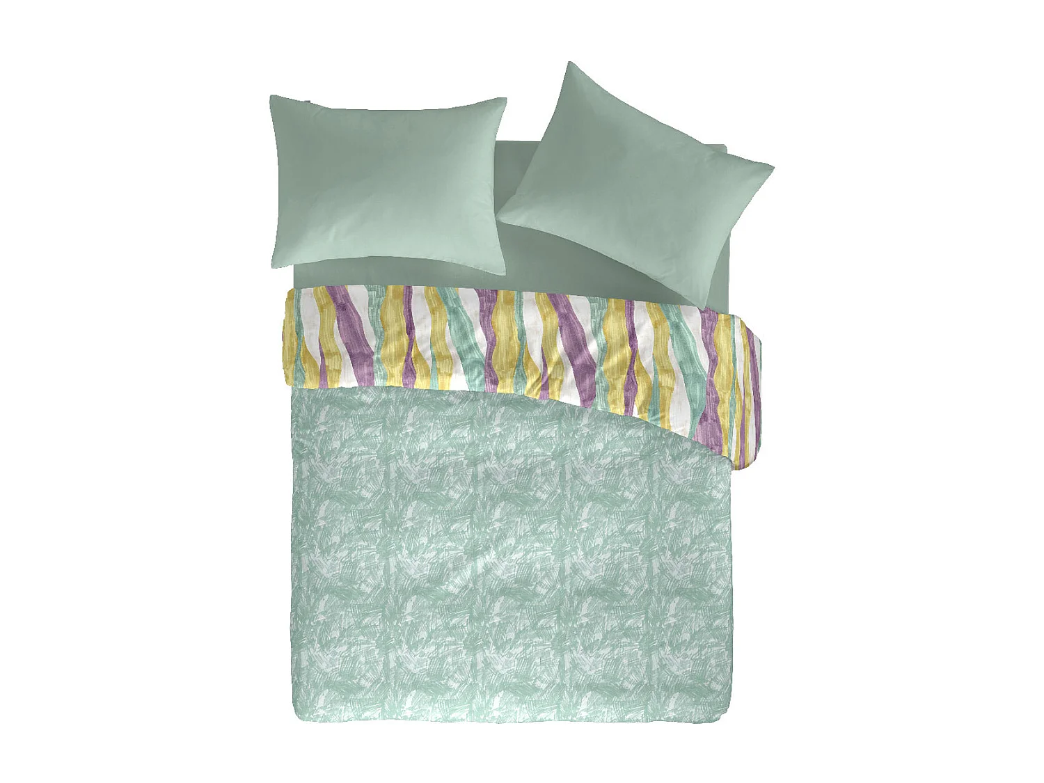 Funda nórdica reversible 100% algodón 260x240 cm WAVE A-B