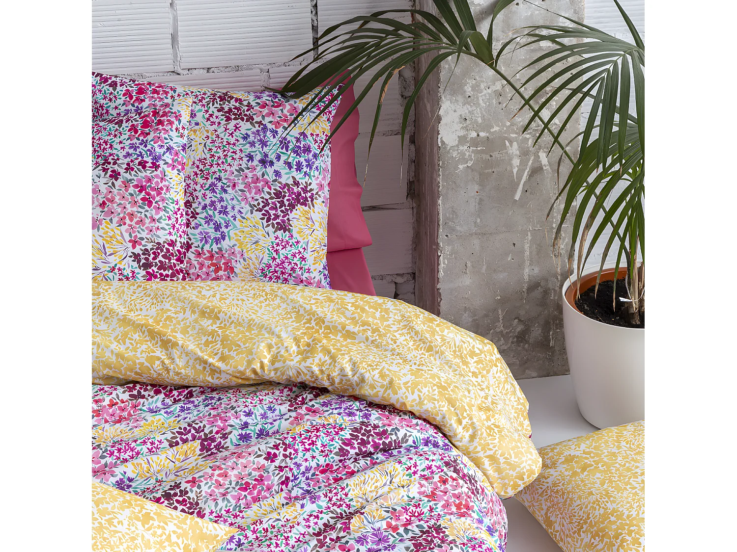 Funda nórdica reversible 100% algodón 260x240 cm KASAI A-B