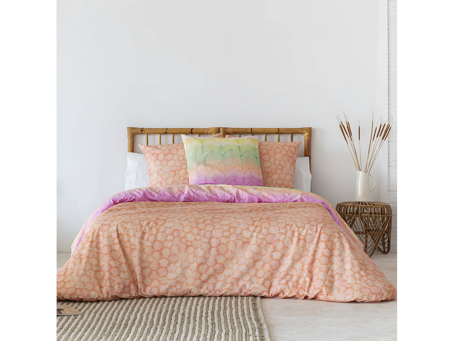 Funda nórdica reversible 100% algodón 240x220 cm MIKA A-B