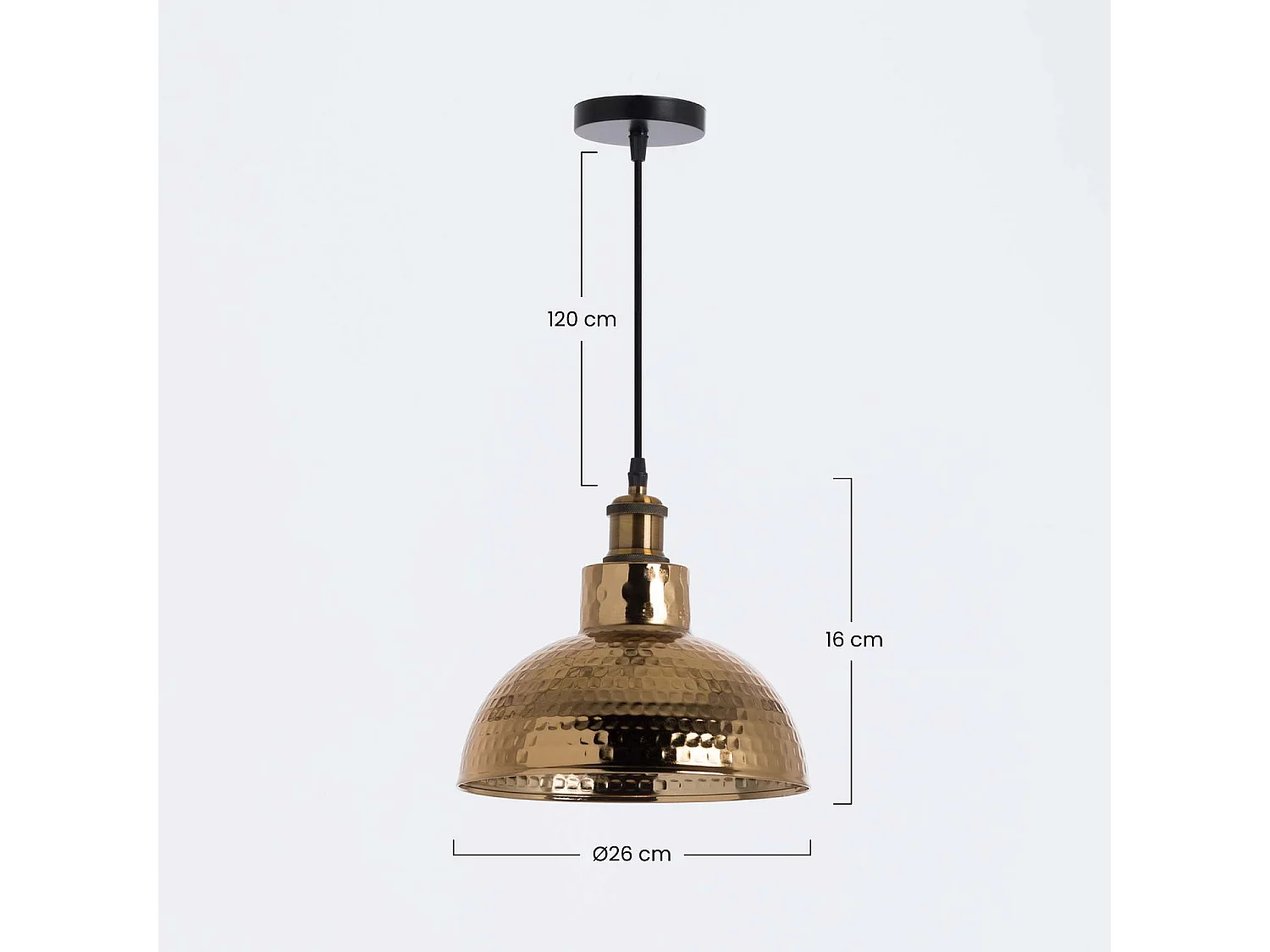 Lampada da soffitto Kutno dorata 26x26x16 cm O91