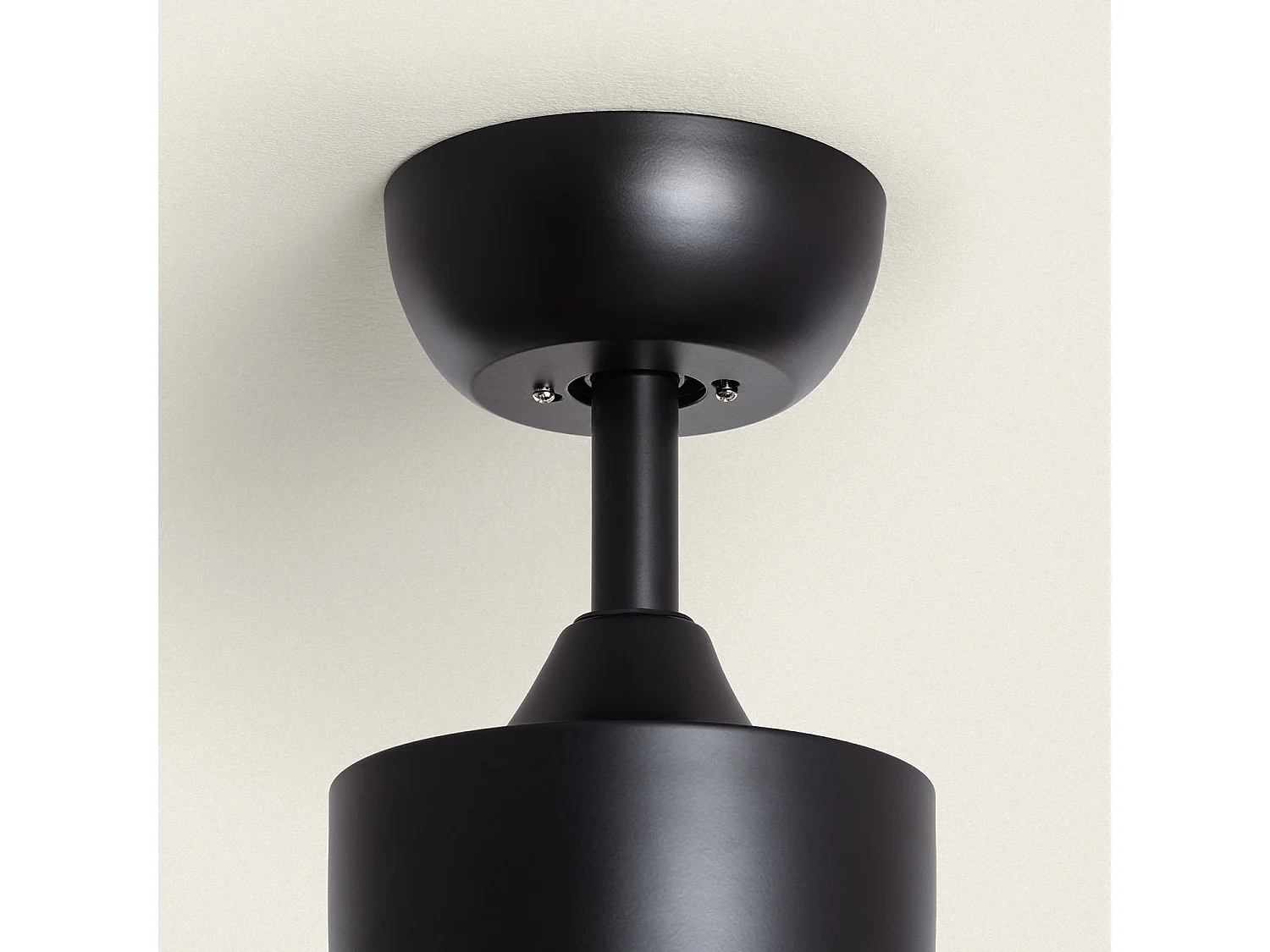 Ventilateur de Plafond Silencieux Fleves 132cm Motor DC Noir  Sans lumière, Contrôleur mural + télécommande, Wifi: True