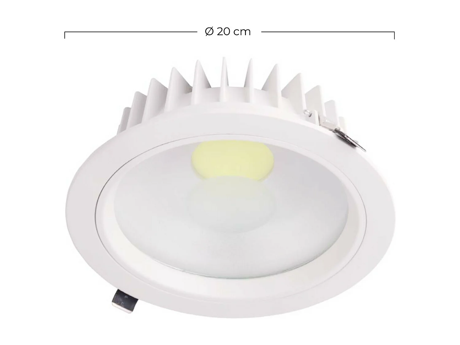 Faretto LED da Incasso Rotondo 18W 1539lm Ø20cm 4000K Bianco Eilen