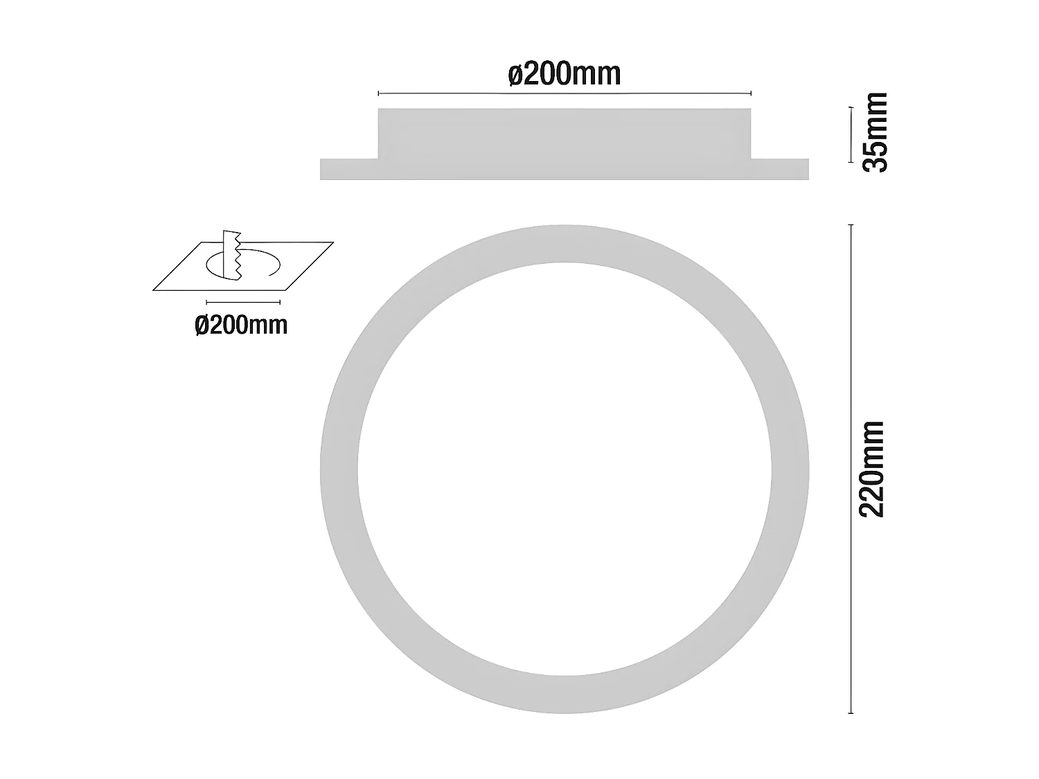 Downlight LED Ultraslim Empotrable Redondo 15W 1100lm Ø20,5cm 4000K Aluminio 1Primer Leader