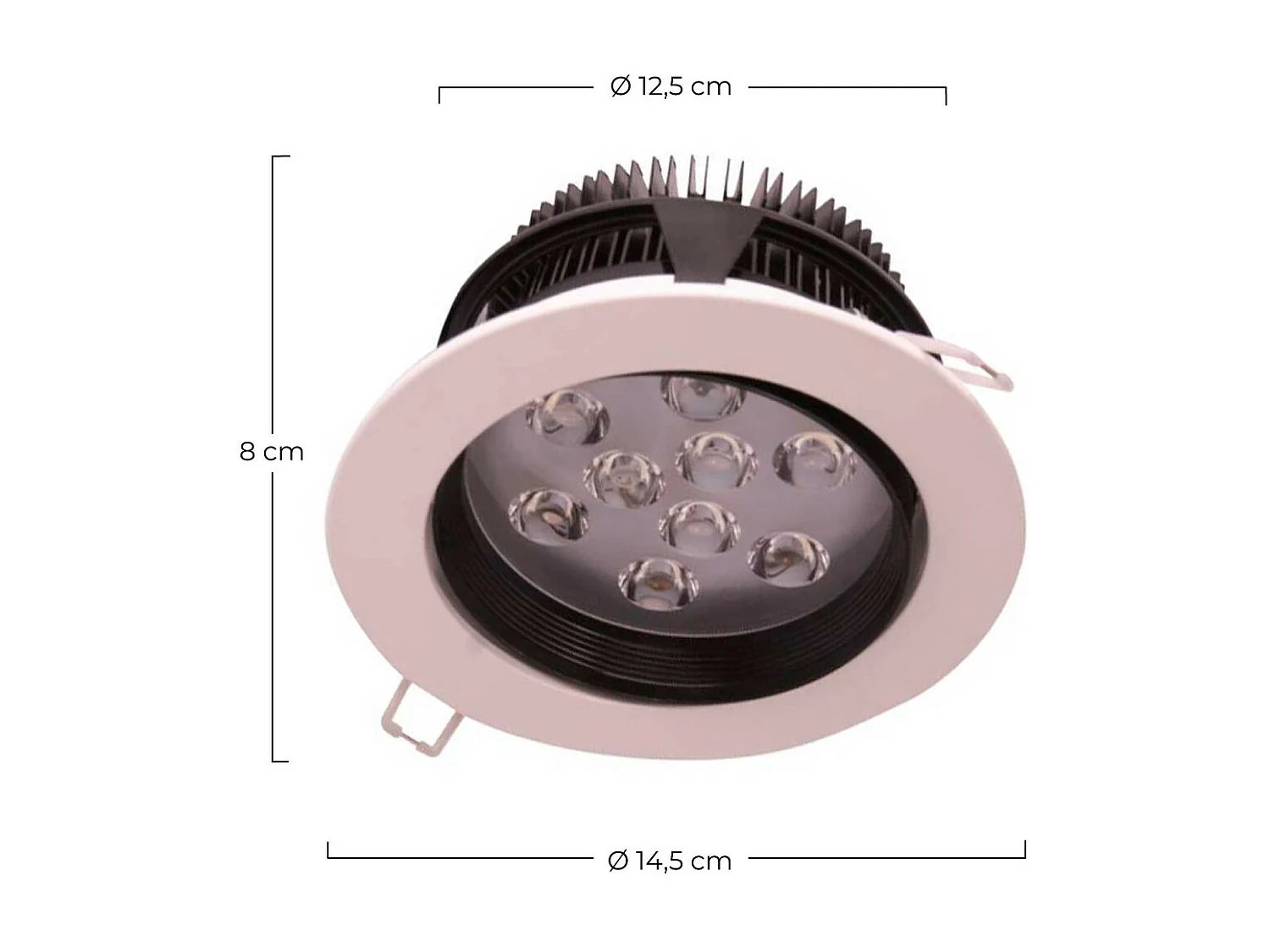 Foco LED Empotrable Orientable Redondo 9W 700lm Ø13cm Blanco Neutro Eilen