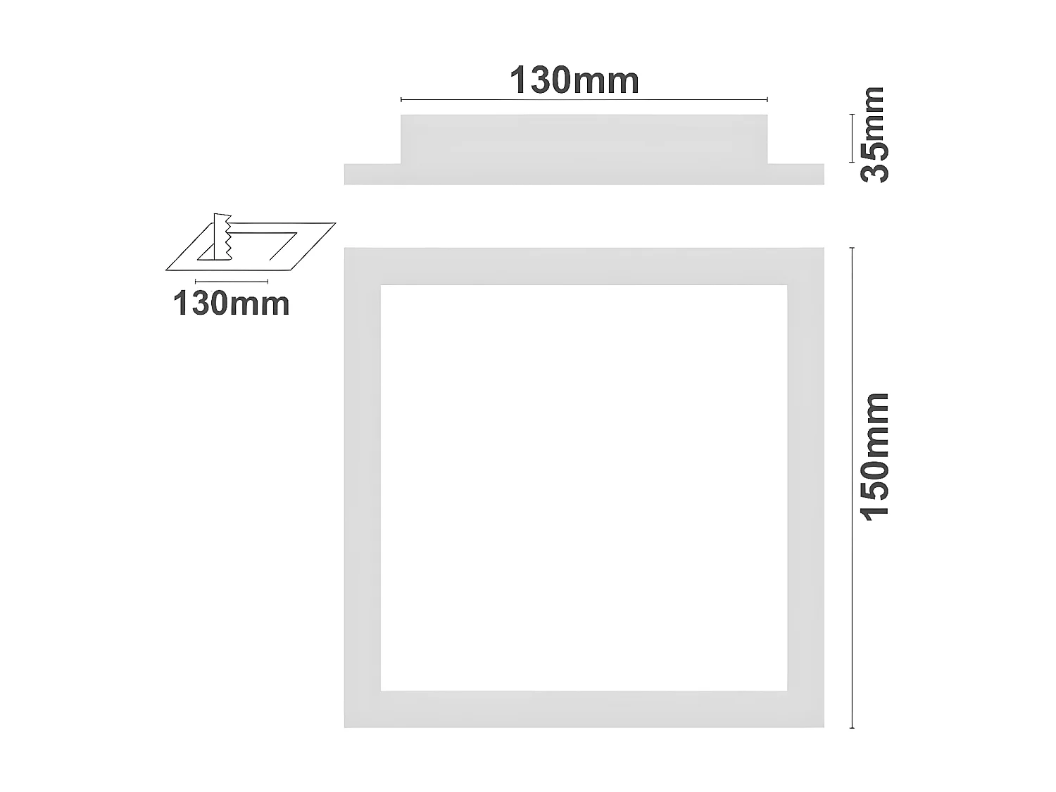 Downlight LED Ultraslim Empotrable Cuadrado 9W 720lm 13x13cm Blanco Calido Eilen