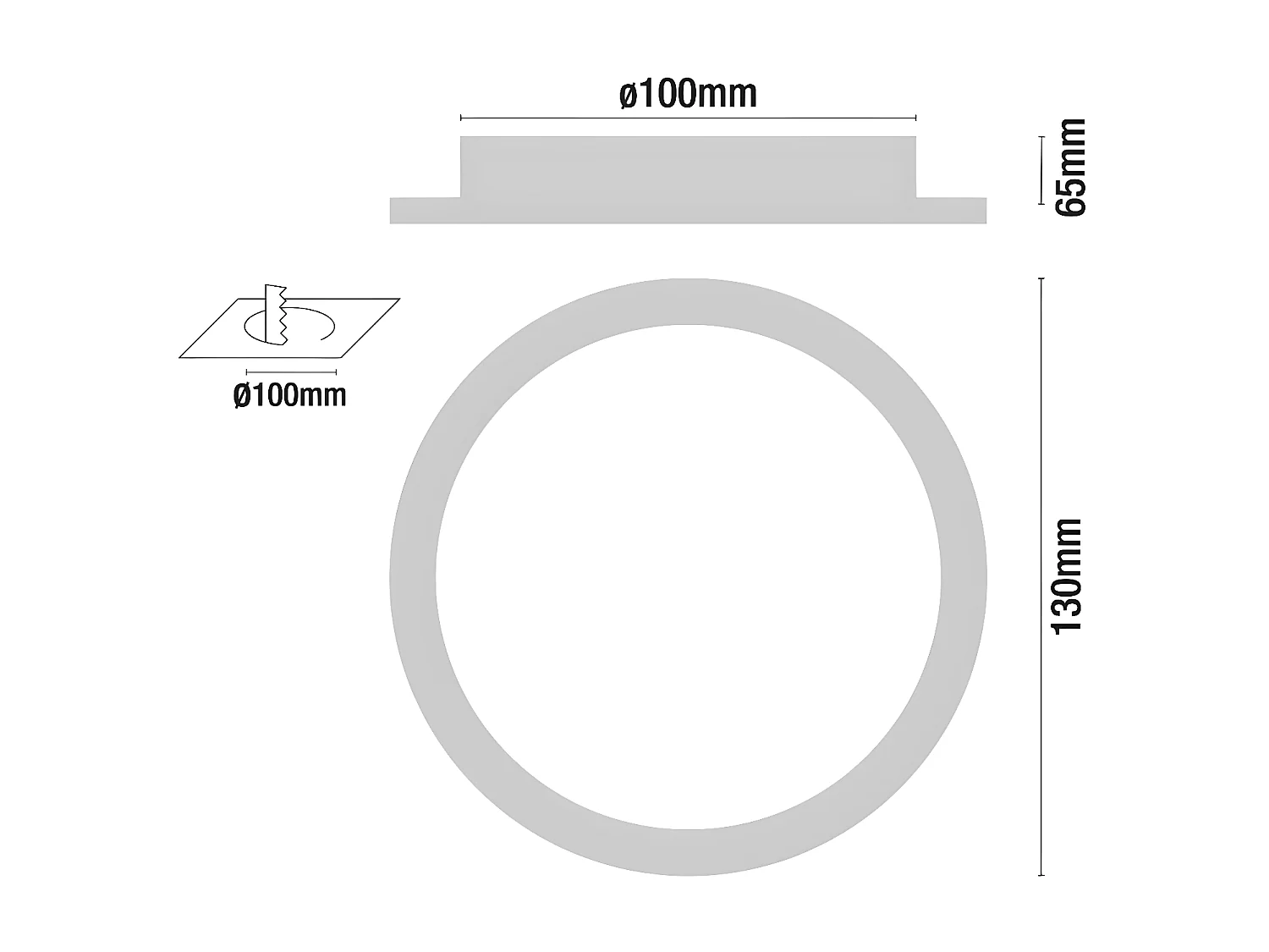 Faretto LED da Incasso Rotondo 15W 1283lm Ø10.5cm 4000K Bianco Eilen