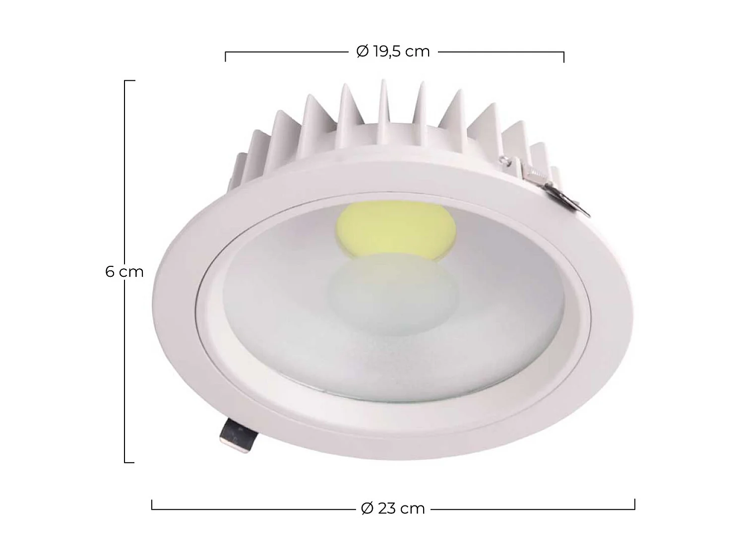 Downlight LED Empotrable Redondo 35W 2850lm Ø20cm 3000K Blanco Eilen