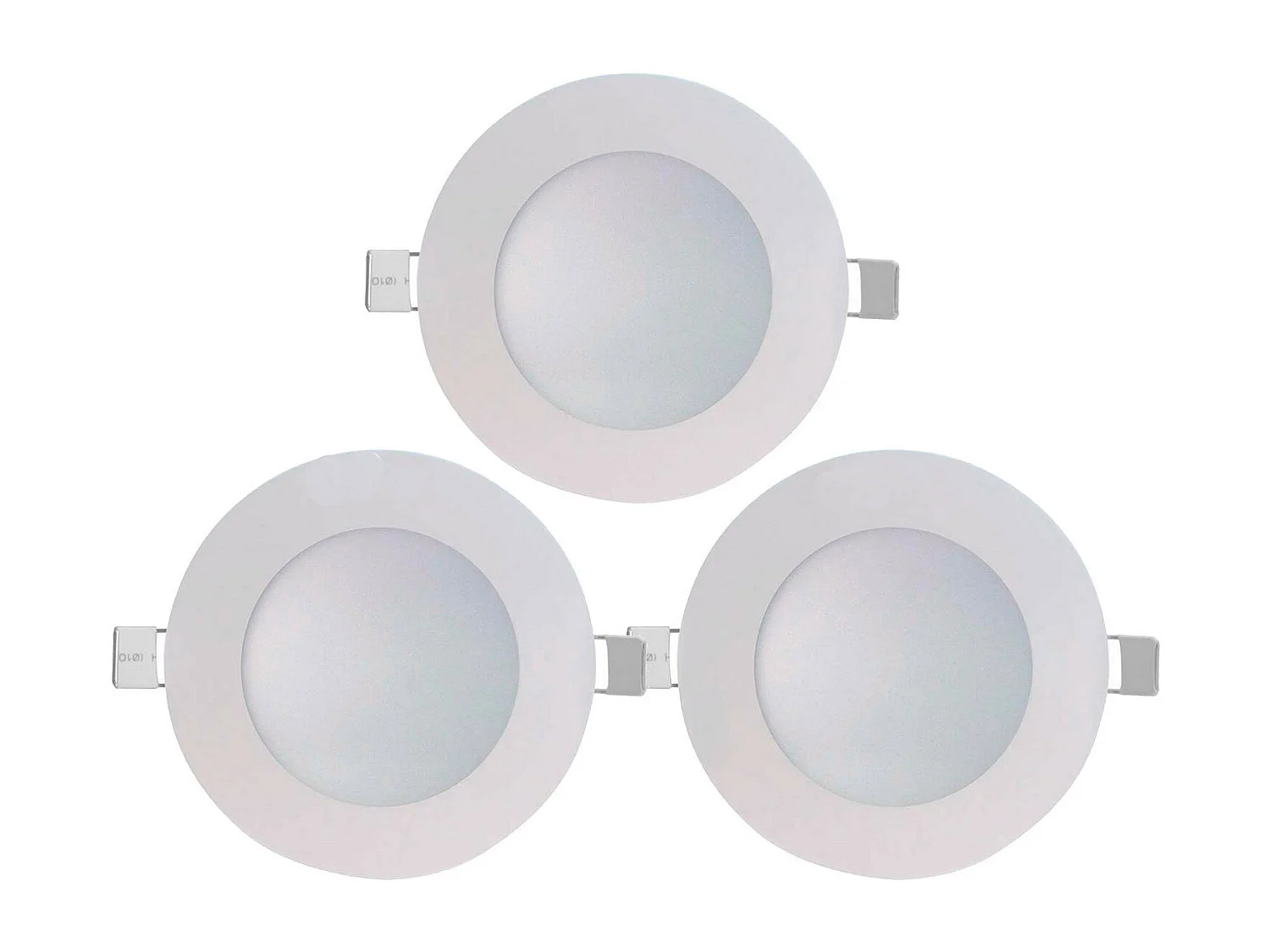 Pack 3 Downlight LED Ultraslim Empotrable Redondo 8W 600lm Ø10,5cm 4000K Blanco 7hSevenOn