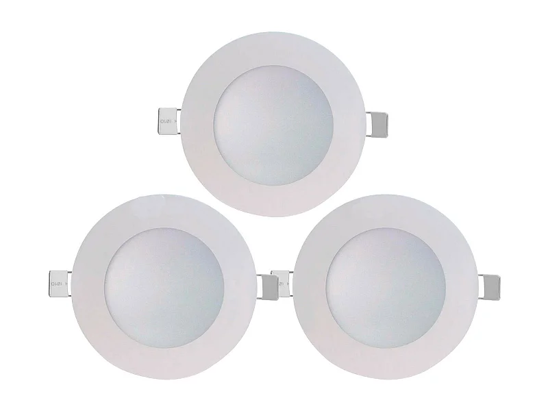 Confezione da 3 Faretti LED Rotondi da Incasso Ultraslim 8W 600lm Ø10,5cm 4000K Bianco 7hSevenOn
