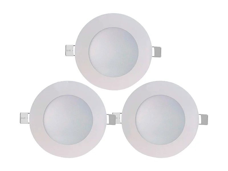 Confezione da 3 Faretti LED Rotondi da Incasso Ultraslim 8W 600lm Ø10,5cm 4000K Bianco 7hSevenOn