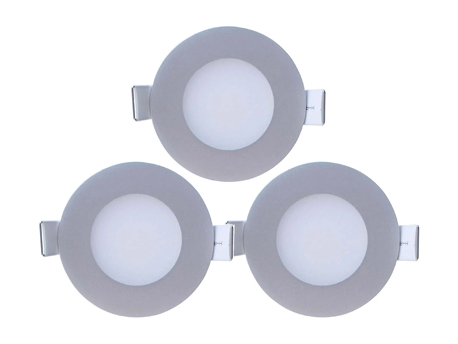 Pack 3 Mini Downlight LED Ultraslim Empotrable Redondo 4W 300lm Ø7cm 4000K Aluminio 7hSevenOn