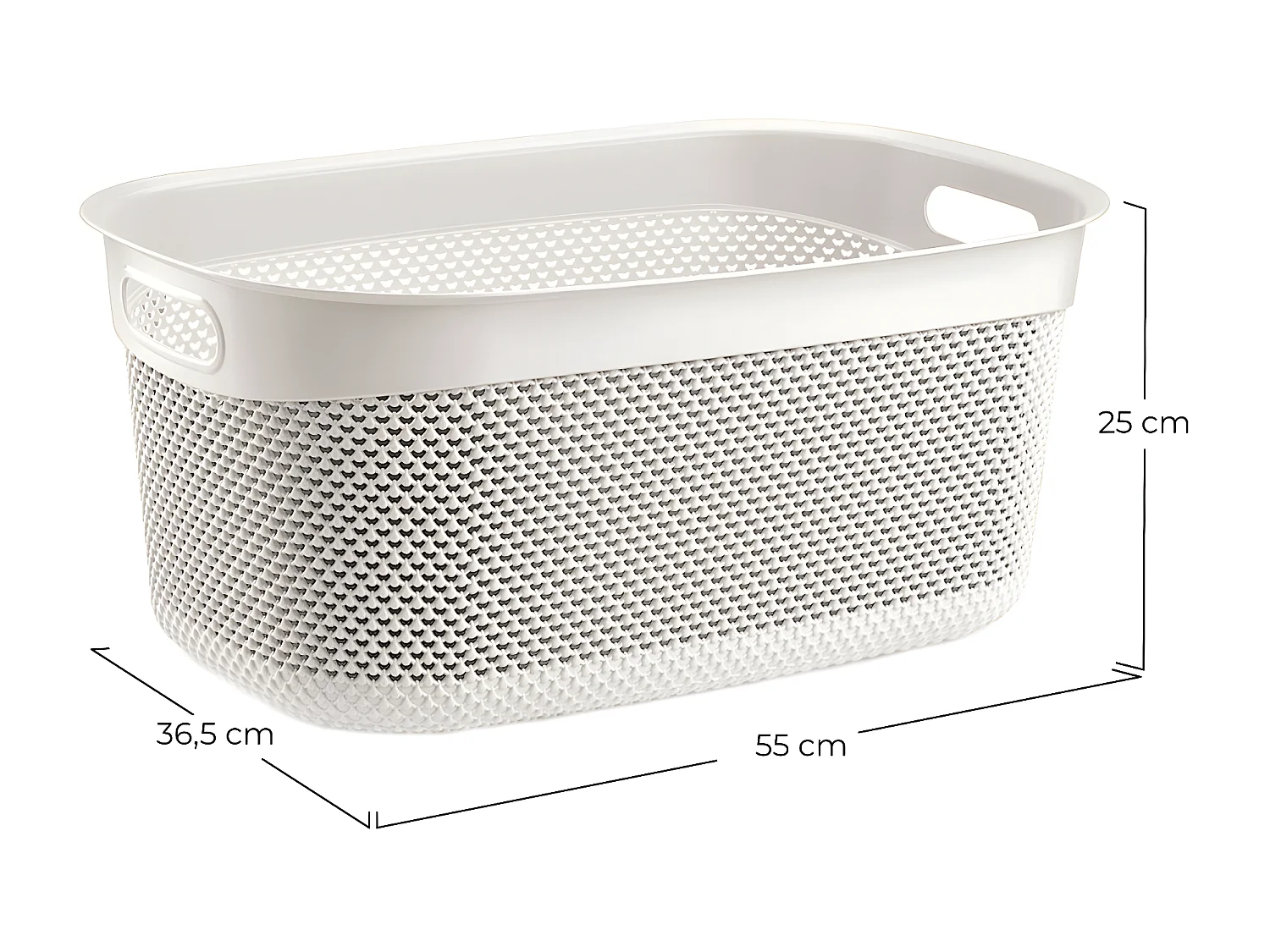 Cesta Alta Rectangular 33 Litros Blanco 7house