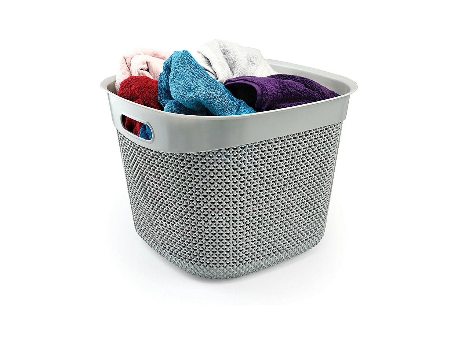 Cesta Alta Cuadrada 36 Litros Gris 7house