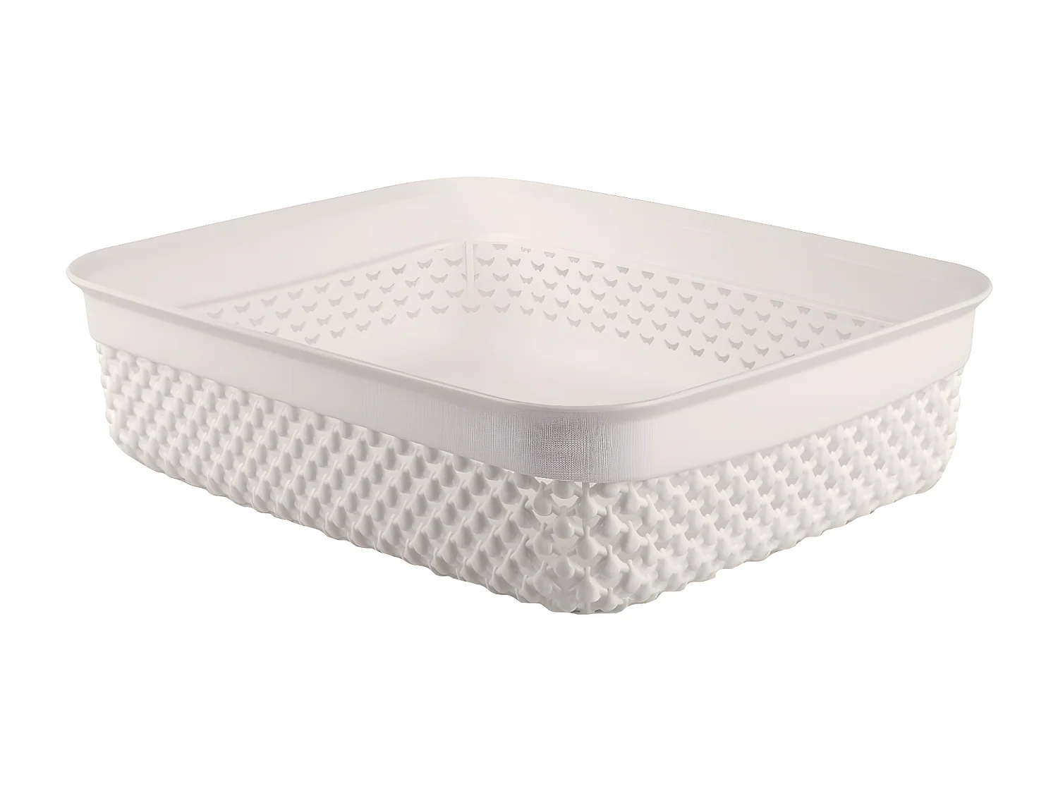 Cesto Bajo de Ordenación Rectangular 2,2 Litros Blanco 7house