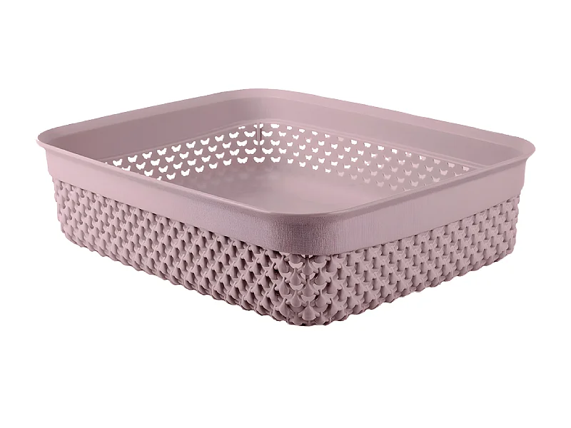 Cesto Bajo de Ordenación Rectangular 2,2 Litros Rosa 7house