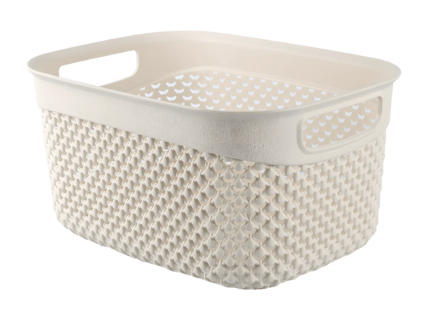 Cestino per la raccolta rettangolare medio 3,3 litri Beige 7house