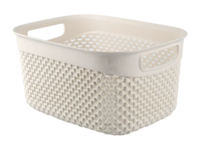 Cestino per la raccolta rettangolare medio 3,3 litri Beige 7house