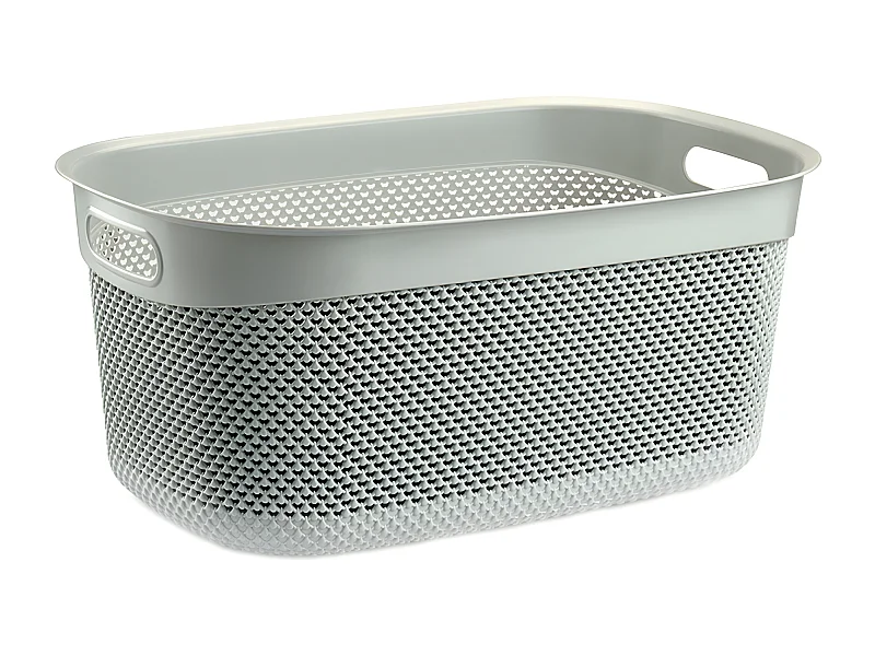 Cesta Alta Rectangular 33 Litros Gris 7house